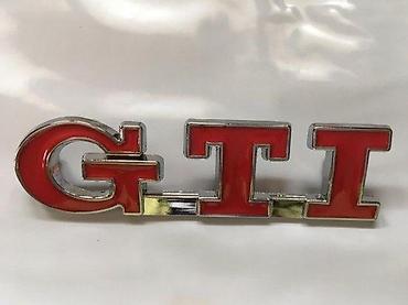 Maske hladnjaka: NATPIS ZNAK GTI NA VIJAK METALNI - CRVENI - PREDNJI | Viber — 2