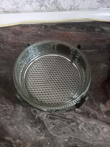 suse qab: Şüşə qab – metal dekorativ halqa və dayaqlı - Material: qalın şüşə — 2
