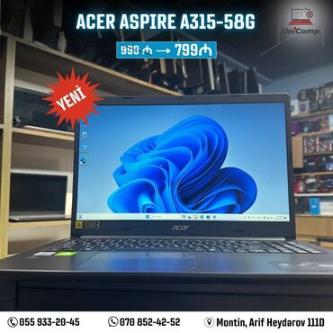 irşad notebook: Acer 15.6 ", Intel Core i5, 512 ГБ