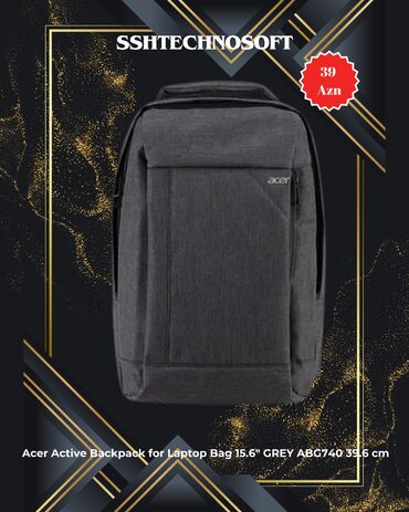 laptop çanta: Acer Active Backpack – 15.6” Laptoplar üçün Etibarlı və Şık Çanta! 🎒