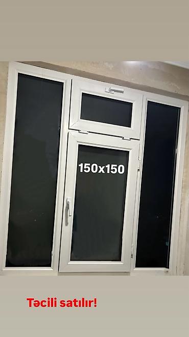 PVC plastik pəncərə bloku - Ölçü: 150 x 150 sm (ümumi ölçü) - Rəng: ağ
