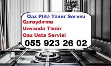 Plitələr və bişirmə panelləri: Plitə Qazlı, Quraşdırılan