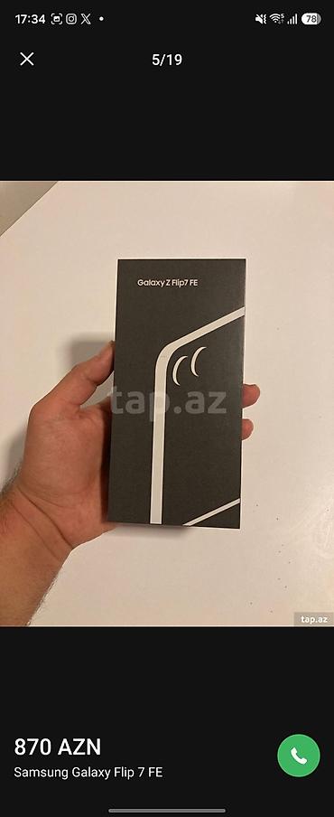 plus: Samsung Galaxy Z Flip7 FE, 128 GB, rəng - Qara, Face ID — 1