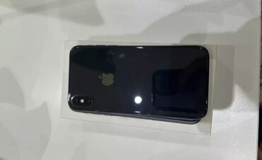 Apple iPhone: IPhone X, Б/у, 256 ГБ, Jet Black, Наушники, Зарядное устройство, Чехол, 100 %