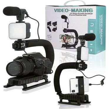 Vlog set za snimanje i slikanje + mikrofon i stabilizator U/C tip