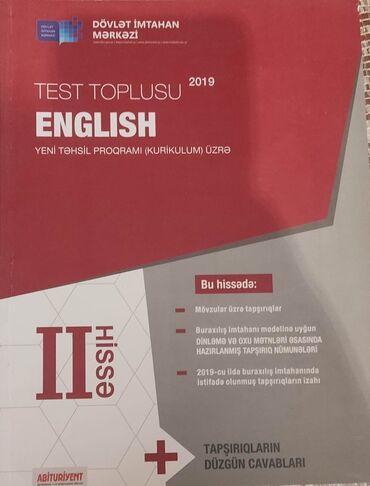 az dili test toplusu 1 ci hisse 2019: English test toplusu 2019 2 ci hisse ela vezyetdedi