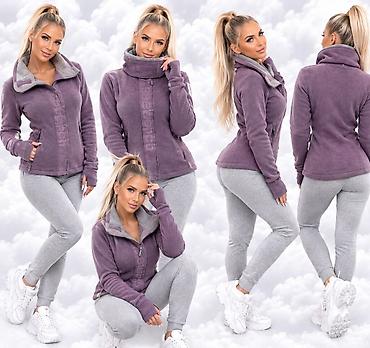 tech fleece ženski: Ženska fleece jakna duks Bench – ljubičasta - Topao, mekan fleece — 3