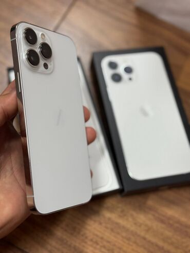 офисный компьютер: IPhone 13 Pro Max, 256 ГБ, Күмүш, Куту
