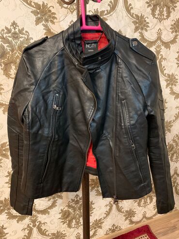 calvin klein парфюмерия: Кожаная куртка, Косуха, Экокожа, 2XL