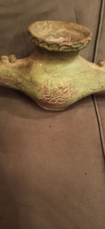 Əntiq qablar: Qədimi mətbəx və dekor kolleksiyası - 3 ədəd şəbəkəli mis/latun qab — 10