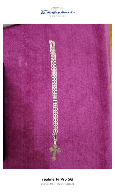 Ogrlice: Srebrni lanac sa priveskom u obliku krsta - Materijal: srebro na lalafo.rs — 10 Ogrlice: Srebrni lanac sa priveskom u obliku krsta - Materijal: srebro — 10