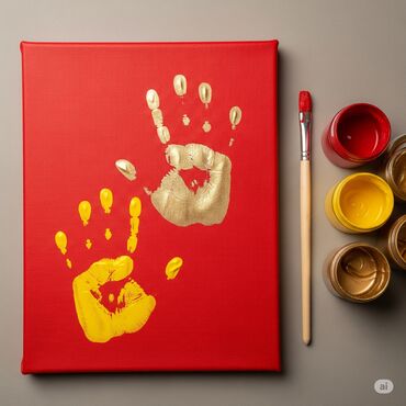 Открытки: Картины Отпечатки ладони рук наборы Отпечаток ладони на холсте Наборы — 10