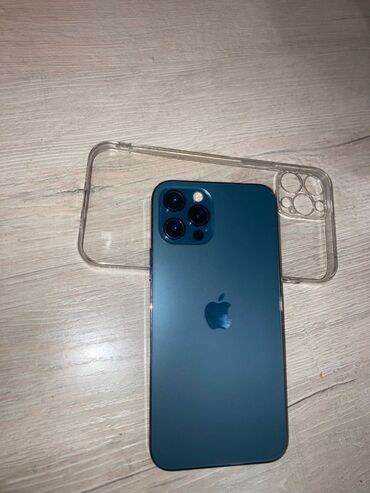 телефон iphone xr: IPhone 12 Pro, Колдонулган, 128 ГБ, Blue Titanium, Каптама, Заряддоочу түзүлүш, 84 %