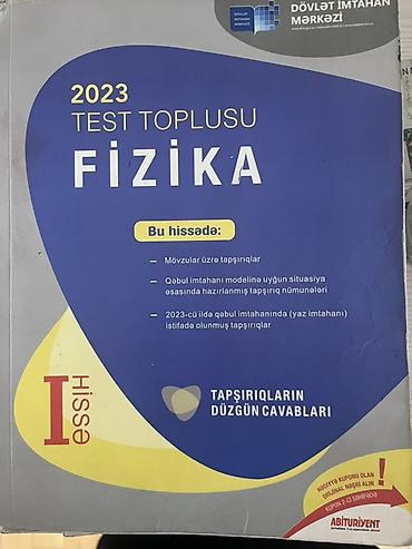 Testlər: Məhsul: DİM “Test Toplusu” kitabları dəsti Tərkib: - Fizika – 2023, I — 1