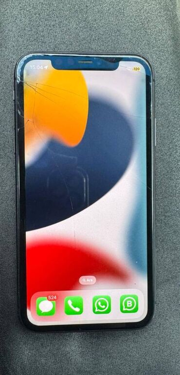 bütün telefonlar: IPhone 11, 128 GB, Qara, Face ID, Sənədlərlə, Qırıq