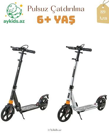 🛴🔥 Scooter 003D – Şəhər Skuteri (6+ yaş) Gündəlik istifadə, gəzinti