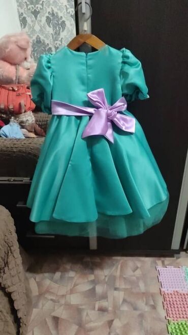 одежда для девочек: Детское платье, цвет - Зеленый, Б/у