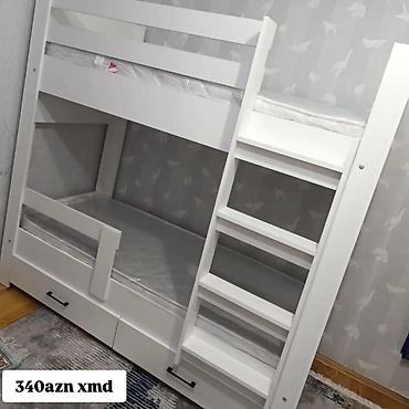İki mərtəbəli uşaq çarpayısı – ağ rəngdə, kompakt və funksional lalafo.az -da İki mərtəbəli uşaq çarpayısı – ağ rəngdə, kompakt və funksional