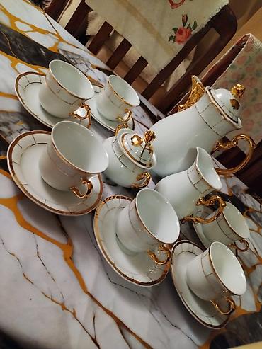 cofee: Qəhvə dəsti, rəng - Ağ, Farfor, 6 nəfərlik — 3