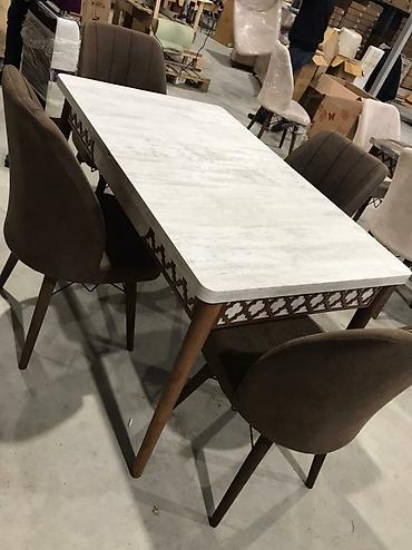 Masa və oturacaq dəstləri: Mətbəx üçün, Yeni, Açılan, Dördbucaq masa, 4 stul — 10