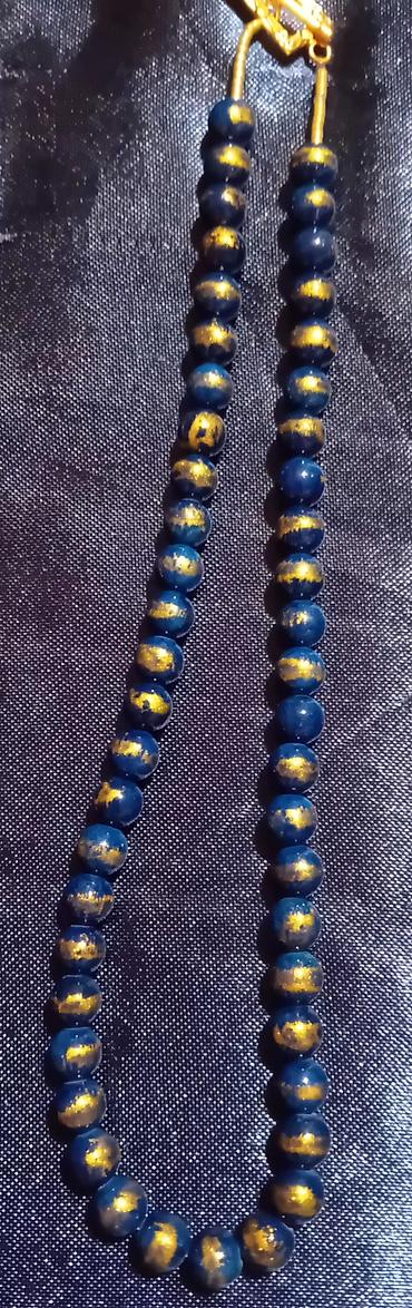 Ogrlice: Ručno rađene ogrlice – razni modeli - Set od zlatno‑braon perli — 36