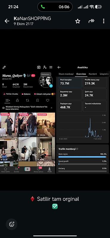 instagram hesabi al: TikTok hesabı satılır – tam orijinal Hesab haqqında: - Platforma — 1