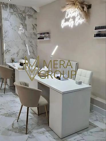 Sifarişlə manikür masaları: Düz masa, Siyirməli, Polkalı, Parlaq laminat — 9