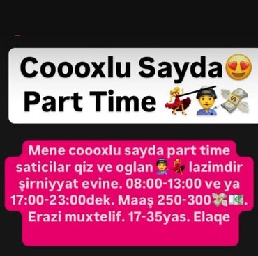 iş elanları 2022 gəncə: Tel:0617986473 Ətraflı məlumat üçün ofisə yaxınlaşa bilərsiz.Həftənin
