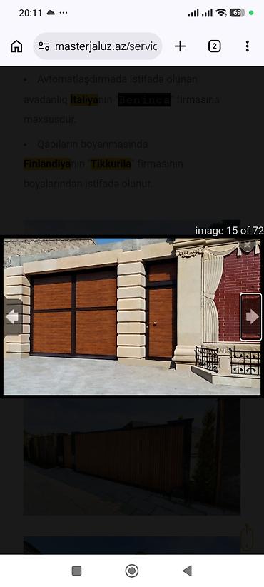 qaraj darvaza: Taxta teksturalı qaraj qapıları və giriş qapıları - Material və — 4