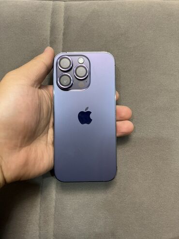 старый телефоны: IPhone 14 Pro, Б/у, 256 ГБ, Deep Purple, 93 %