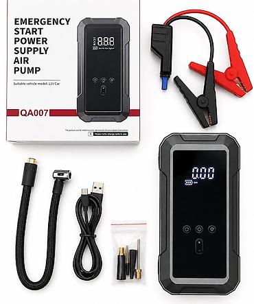 motor atv: AKUMLYATOR ÜÇÜN JUMP STARTER POWERBANK + TƏKƏR DOLDURAN + FƏNƏR — 1
