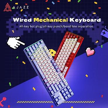 Настольные ПК и комплектующие: AJAZZ AK870MC Purple and White Wired | 87 keys | Type-C | IS1038 — 2
