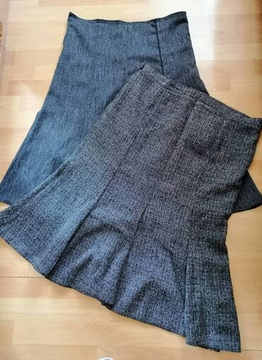 suknja na falte kombinacije: 8XL (EU 56), Mini, bоја - Siva