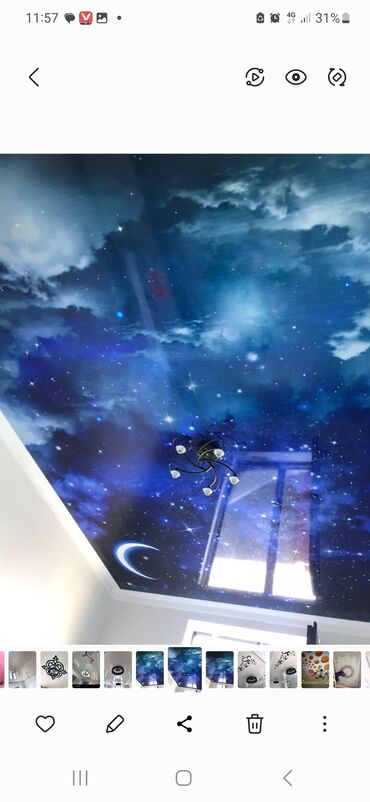 Натяжной потолок: Натяжной потолок Глянцевое, Матовое, 3D потолки Бесплатный замер, Гарантия, Монтаж — 6