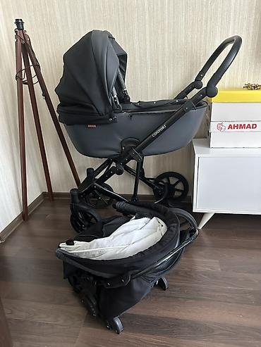 Uşaq arabası – 2‑in‑1 kombi set - Rəng: qrafit/qaranlıq boz - Dəst