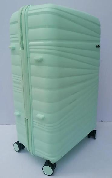 Putni koferi i torbe: Tvrdi kofer za putovanja – mint zelena boja - Materijal: tvrda ABS/PC — 3