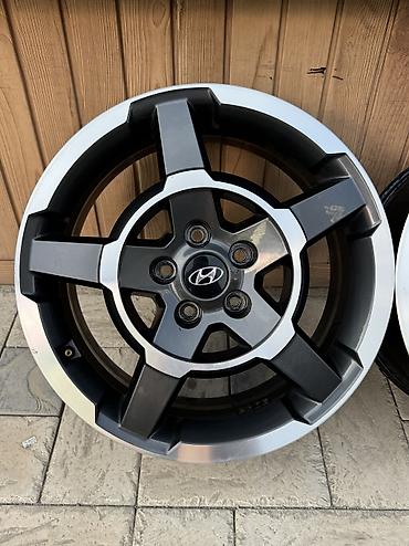 Диски: Литые Диски R 18 Hyundai, Комплект, отверстий - 5, Б/у — 4