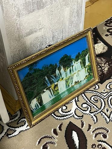 sufre dekoru: Elektriklə işləyən dekorativ divar tablo – şəlalə mənzərəsi - Ön — 1