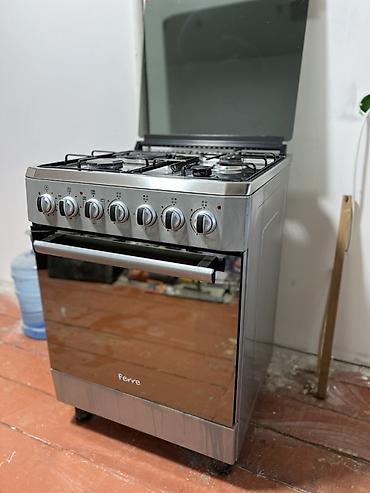 муфельная печь: Газовая плита Ferre с духовкой - Варочная поверхность: 4 конфорки (3 — 5