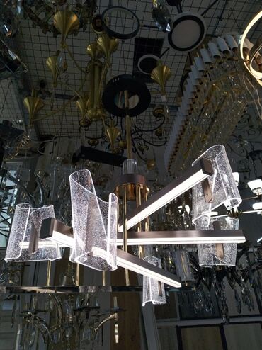 yağış işıq: Çılçıraq, 6 lampa, Metal