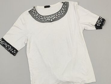 bluzki białe koronką krótki rękaw: Bluzka Damska, L, stan - Dobry