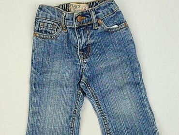 zestawy ubrań na jesień: Spodnie jeansowe, 12-18 m, stan - Zadowalający