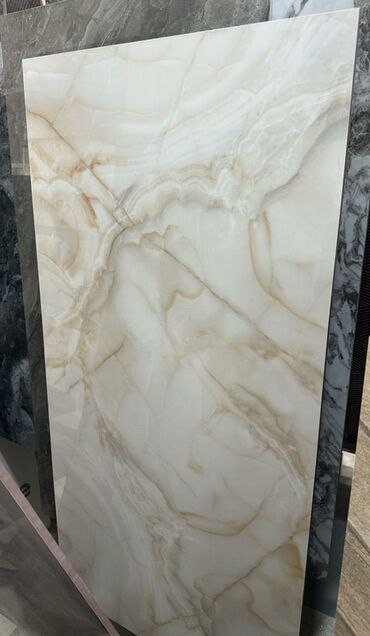 metbex ucun divar kagizlari: Oniks naxışlı böyük format keramik plitə - Material: cilalanmış