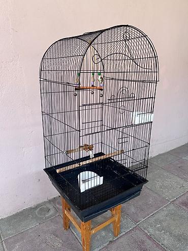 qus xana: Böyük ölçülü quş qəfəsi - Material: dayanıqlı metal tor və plastik — 2