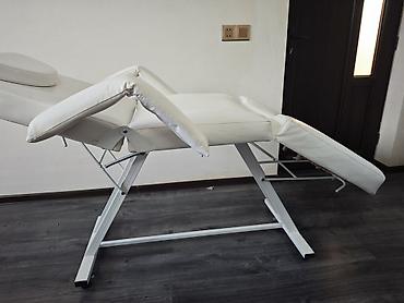 Salon, tibbi mebel: Təzədirİstifadə edilməyib Qollu Ağ Masaj kreslosu (stolu) Etejerka — 6
