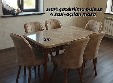 Masa və oturacaq dəstləri: Mətbəx üçün, Yeni, Açılan, 4 stul — 27