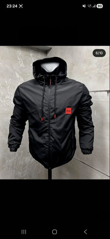 Jakne za prelazni period: Muška lagana jakna sa kapuljačom - Sportski kroj, zatvaranje na — 3