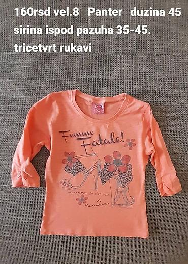 strauss prsluk: Dečja majica Panter, veličina 8. Boja: narandžasta. Model sa tričetvrt — 1