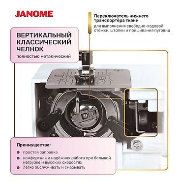 Швейные машины: Швейная машина Janome, Электромеханическая, Полуавтомат — 6