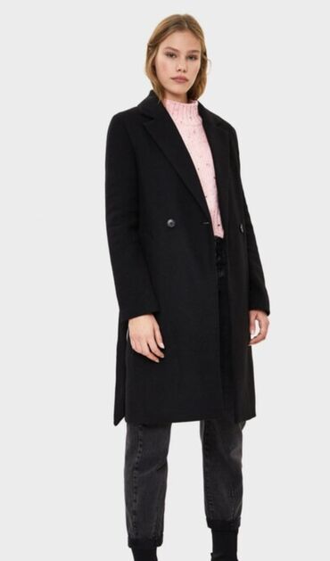 женские классические пальто: Пальто Bershka, XS (EU 34), цвет - Черный